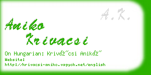 aniko krivacsi business card